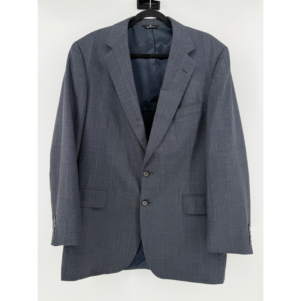 Polo University Club by Ralph Lauren Mens Gray‎ Plaid Wool Blazer Sport Coat USA